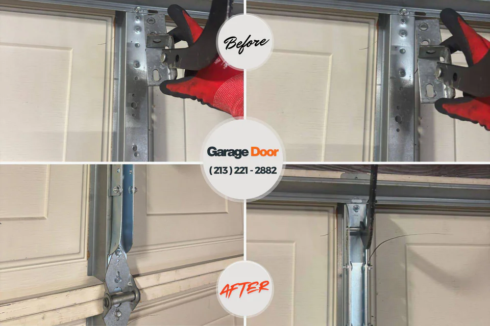 Before and after: garage door repair Elizabethtown, PA